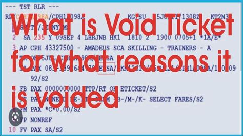 Voiding Air Tickets .